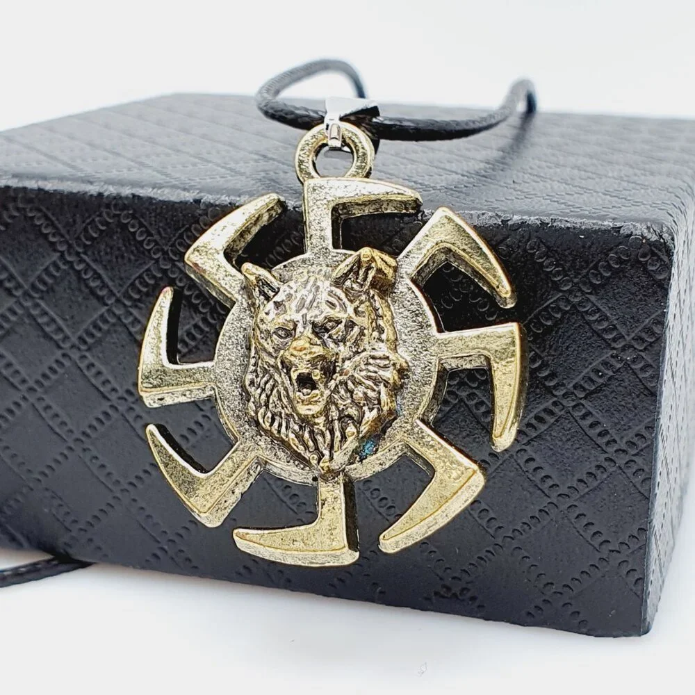 ❤️Retro tiger head Leather Strap Necklace, N90201P117